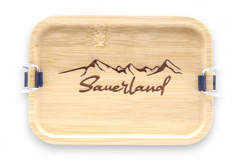 Die Edelstahl-Brotdose mit Bambusdeckel aus dem Sauerland