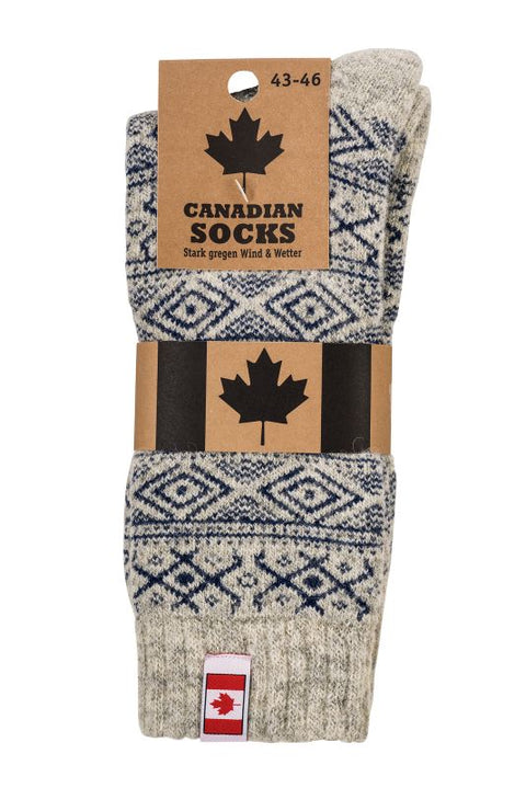 "Canadian Socks" THERMO-Wollsocken - Blau