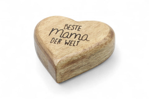 Herz aus Holz mit Gravur - Beste Mama der Welt