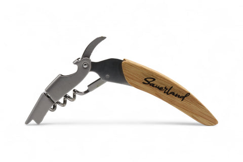 Kellnermesser aus Edelstahl und Holz mit der Gravur Sauerland