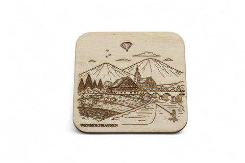 Kühlschrankmagnet Wenholthausen aus Holz - Extra Stark - Hergestellt im Sauerland