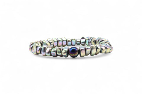 Wunderschönes Perlenarmband Rainbow - Blue Pearl von der Marke PEARLS®