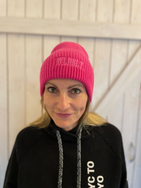 WILDBLUT® Mütze Pink - 100% Merinowolle - Hergestellt in Deutschland