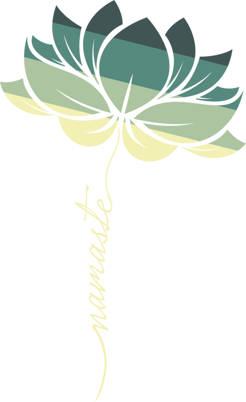 Damen T-Shirt - "YOGA GREEN LOTUS" - 100 % Baumwolle