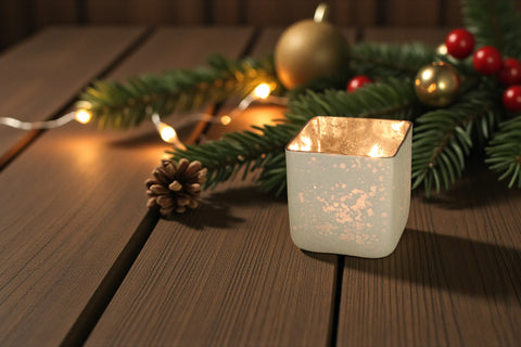 Windlicht / Teelicht Creme