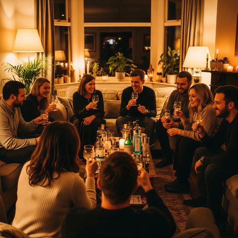 Wohnzimmer Gin Tasting und Gin Tonic Event im Sauerand