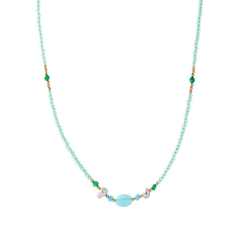 Day &amp; Eve Halskette - Steintropfen - Mint