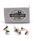 Fliegen-Set Sauerland #5 - ÄSCHE / Trockenfliegen beinhaltet die 6 wichtigsten Trockenfliegenmuster für das Fischen in Wenne, Lenne, Ruhr &amp; Co. für jede Jahreszeit.