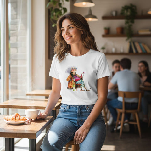 Damen T-Shirt - "Oma Elli" - 100 % Baumwolle - WALDDESIGNERIN® 