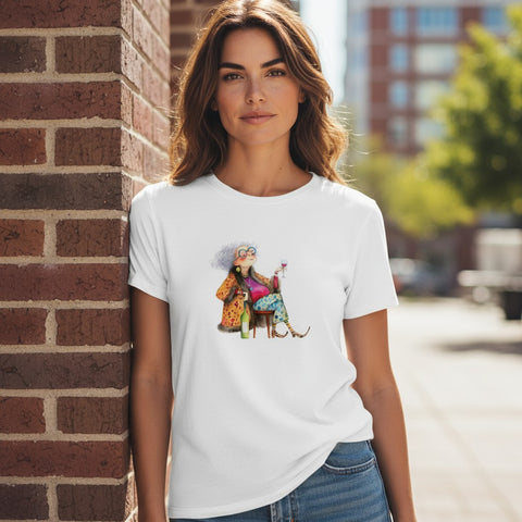 Damen T-Shirt - "Oma Elli" - 100 % Baumwolle - WALDDESIGNERIN® 