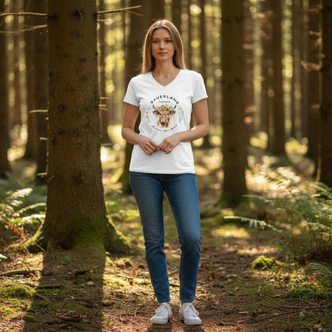 Damen_T-Shirt_Sauerland_V_Ausschnitt_02 - WALDDESIGNERIN®