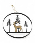 Deko-Anhänger mit Hirsch und Tannen aus dem Sauerland