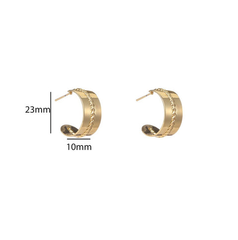 Flat Hoop Ohrringe – Eleganz in 14 Karat Gold