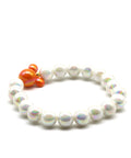 Perlenarmband by PEARLS Sauerland - Orange / Pearl