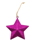 Metall Stern Anhänger Lila Glitter