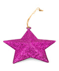 Metall Stern Anhänger Lila Glitter