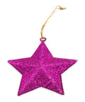 Metall Stern Anhänger Lila Glitter