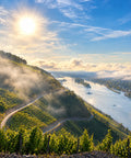 Panoramablick über Weinberge und Flusstal - Weingut Corvers Kauter - Oestrich Winkel Rheingau - WALDDESIGNERIN®