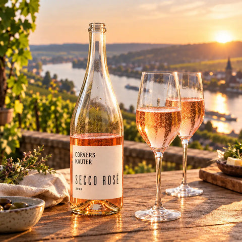 Corvers Kauter Secco Rosé - Rheingau 2025 - Leichter Perlwein mit feiner Frische - WALDDESIGNERIN® 