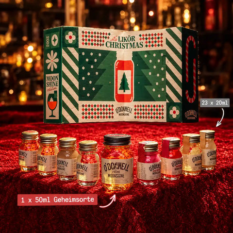 O’DONNELL MOONSHINE Shot Adventskalender - 24 Likör-Shots zum Entdecken - WALDDESIGNERIN®