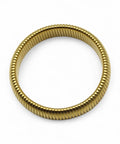 Eleganter elastischer Armreif aus Edelstahl, 14 Karat vergoldet