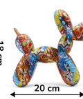 Ballonhund Tischdeko aus Kunststoff im Graffiti Style