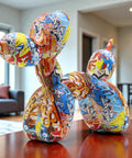 Ballonhund Tischdeko aus Kunststoff im Graffiti Style
