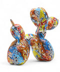 Ballonhund Tischdeko aus Kunststoff im Graffiti Style
