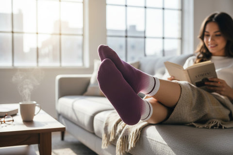 Batik Socken - 2er Pack Bordeaux - Damen - Im Sauerland kaufen