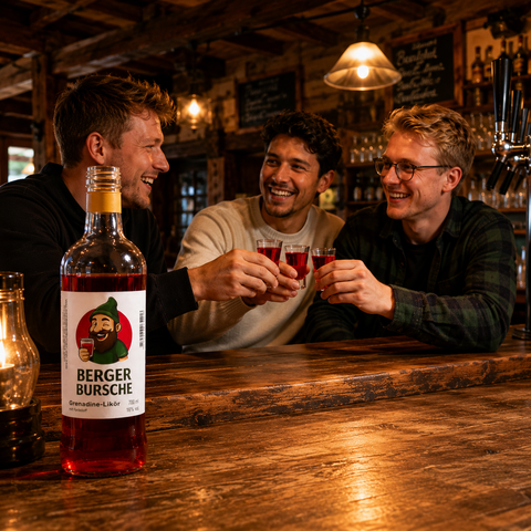 Berger Bursche Grenadine Likör - Aus dem Sauerland, für das Sauerland. Berge / Meschede