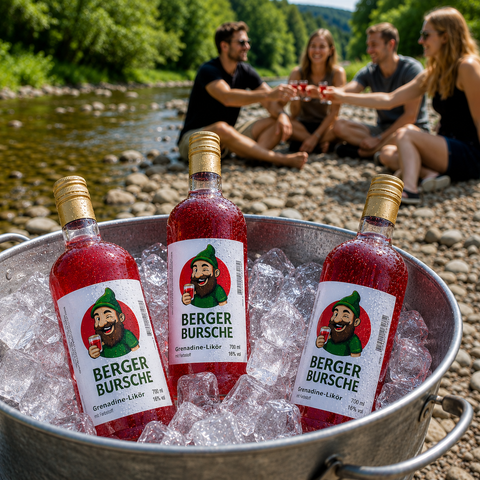 Berger Bursche Grenadine Likör - Aus dem Sauerland, für das Sauerland. Berge / Meschede