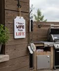 Anhänger / Schild - Happy Wife happy Life