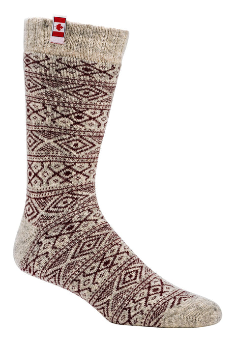"Canadian Socks" THERMO Woll Socken - Bordeaux Rot
