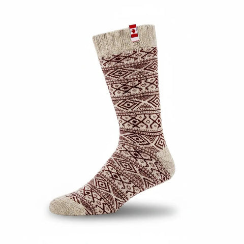 "Canadian Socks" THERMO Woll Socken - Bordeaux Rot - WALDDESIGNERIN®