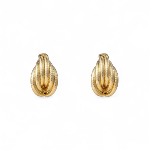 Classic Knot Ohrringe – Eleganz in 14 Karat Gold