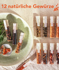Geschenkbox mit 12 verschiedenen Chili Sorten aus der ganzen Welt. Das perfekte Geschenk für jeden Gourmet.