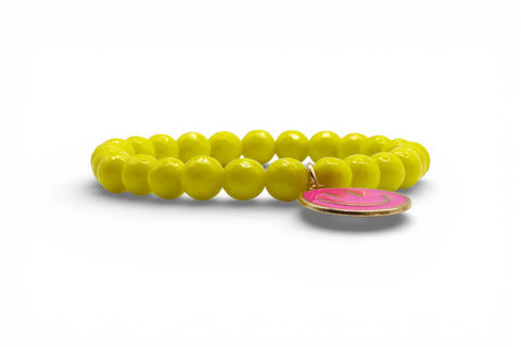 Perlenarmband Gelb mit Smiley - PEARLS® - Jetzt im Sauerland kaufen!