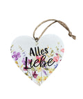 Deko-Herz - Anhänger - Alles Liebe