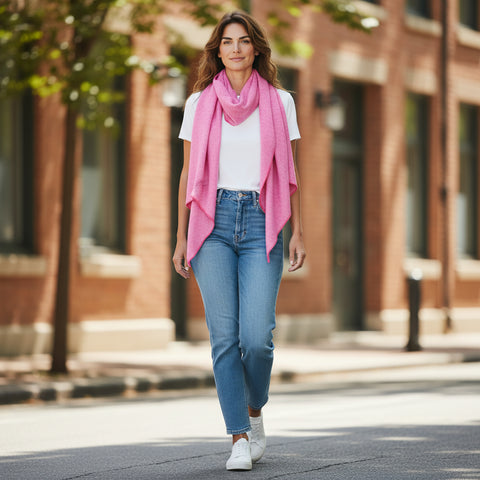 Schal / Dreieckstuch Pink – Handgefertigt im Sauerland - Jetzt kaufen!