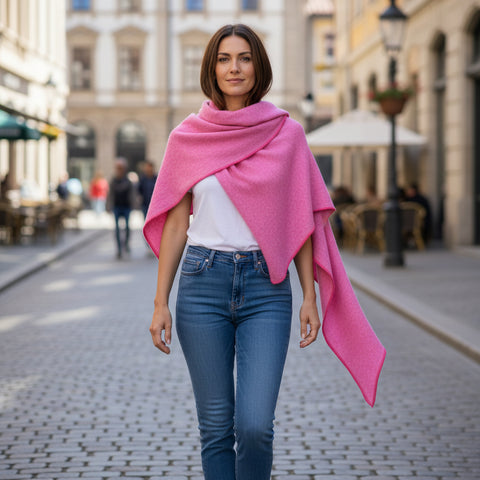 Schal / Dreieckstuch Pink – Handgefertigt im Sauerland - Jetzt kaufen!