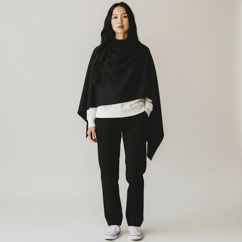 Schal / Dreieckstuch Schwarz – Handgefertigt im Sauerland - Jetzt kaufen!