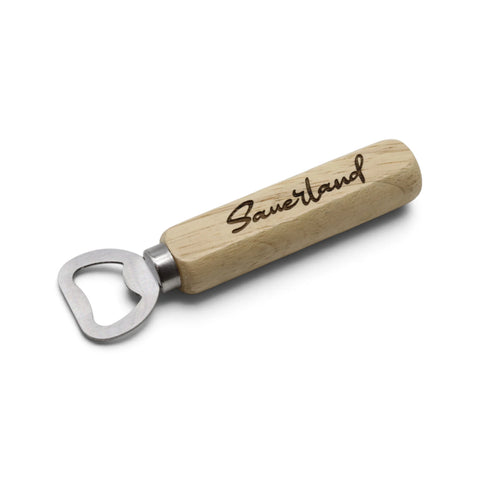 Flaschenöffner mit Gravur "Sauerland" aus Holz und Edelstahl - WALDDESIGNERIN® 
