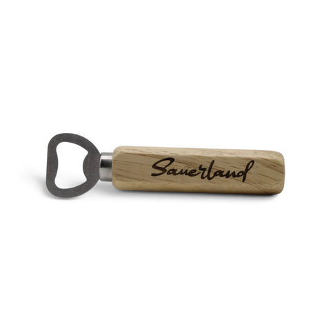 Flaschenöffner mit Gravur "Sauerland" aus Holz und Edelstahl - WALDDESIGNERIN® 