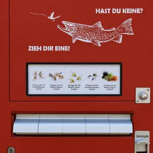 Fliegenautomat mit künstlichen Fliegen für Fliegenfischer in Eslohe / Wenholthausen – WALDDESIGNERIN®