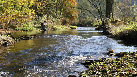 Fliegenfischer an der Wenne in Wenholthausen im Sauerland - WALDDESIGNERIN® 