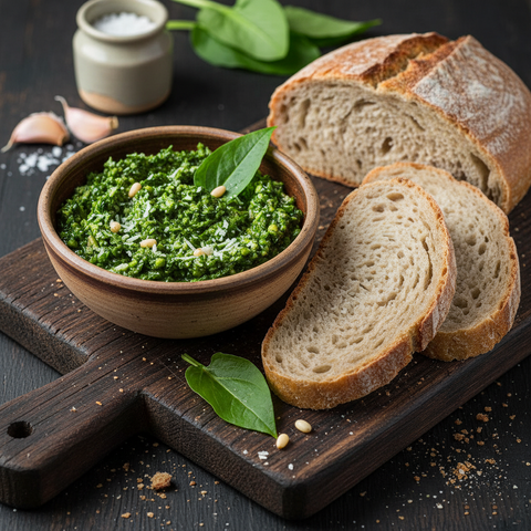 Bärlauch Pesto  vom Hofladen Seemer in Wenholthausen im Store der Walddesignerin