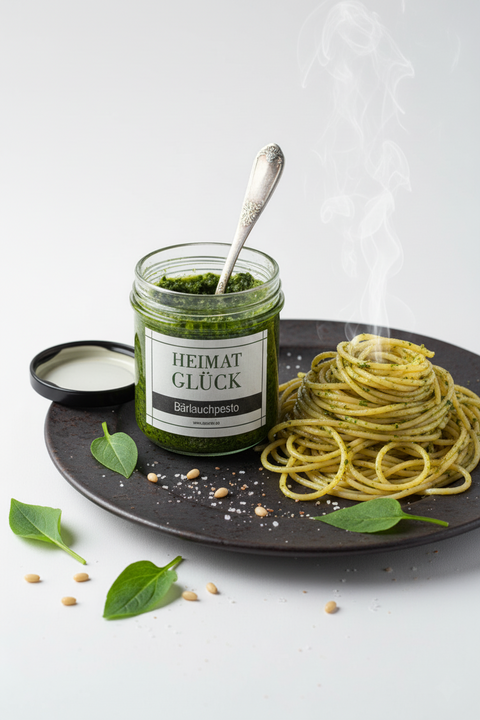 Bärlauch Pesto  vom Hofladen Seemer in Wenholthausen im Store der Walddesignerin
