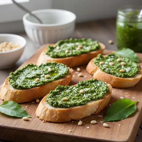 Bärlauch Pesto  vom Hofladen Seemer in Wenholthausen im Store der Walddesignerin