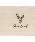 Frühstücksbrettchen &amp; Schneidebrett aus Kiefernholz mit Gravur "Sauerland Hirsch"