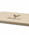 Frühstücksbrettchen &amp; Schneidebrett aus Kiefernholz mit Gravur "Sauerland Hirsch"